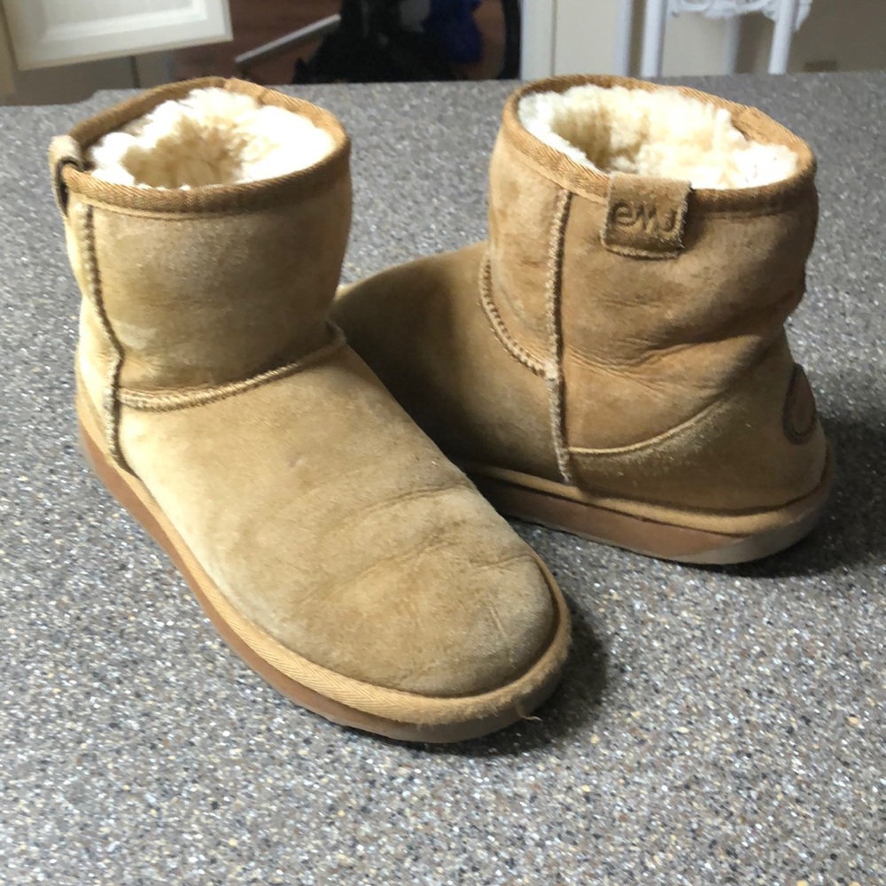 Emu Tan Ankle Boots sheepskin